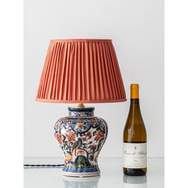 This Dutch Delft table lamp started life as a vintage Royal Tichelaar Makkum vase, hand-painted between 1948 and 1979, and...