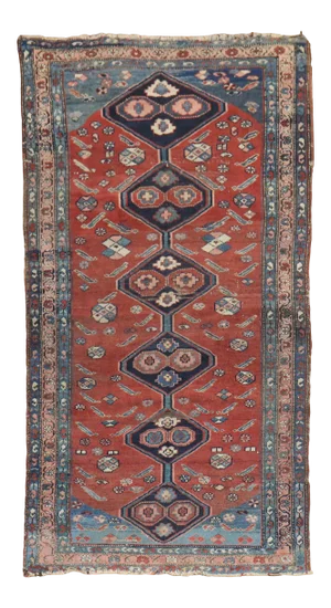 Tribal Rustic Antique Small Runner Rug , 3'4'' X 6'3''