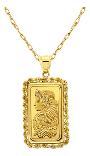 5 Gram Pamp Suisse Gold Bar Pendant