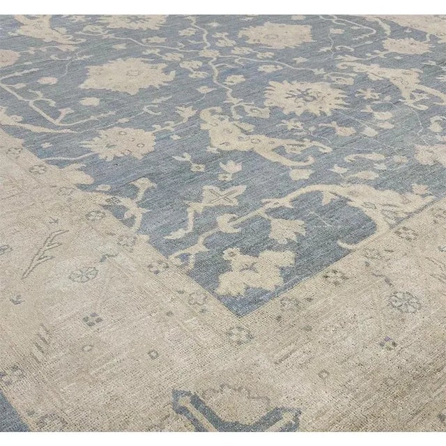 Handwoven Oushak Style Area Rug 8’0″ X 9’7″ For Sale - Image 9 of 10