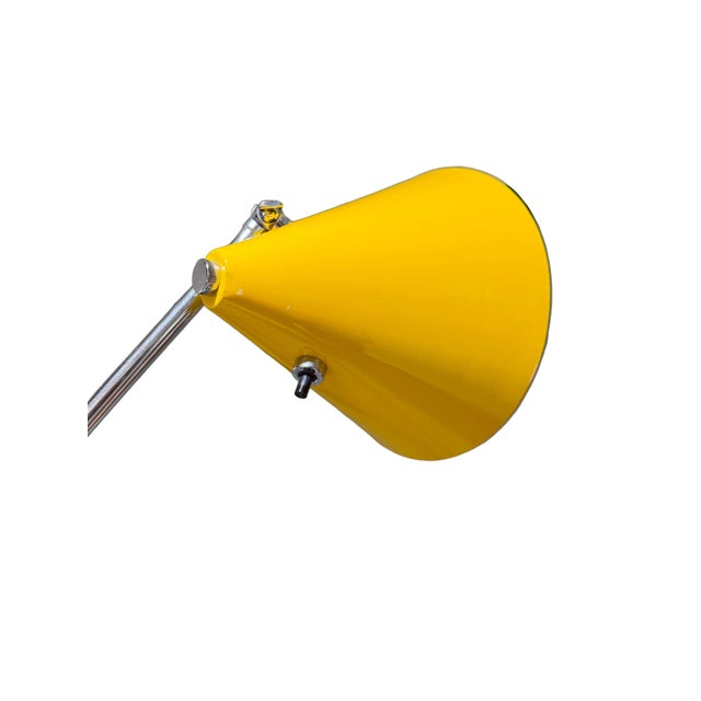 Metal Modern Rendition of Mid Century Modern Multicolored Three Arm Italian Floor Lamp For Sale - Image 7 of 10