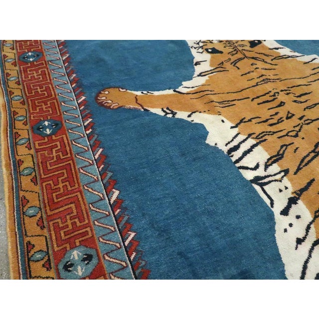Rustic Galerie Shabab Collection Early 20th Century Indian Pictorial Agra Carpet For Sale - Image 3 of 8