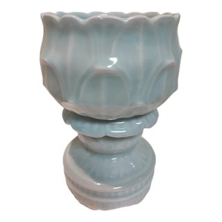 Chinese Ceramic Cup Censer Hand Carved Hutian Ware Celadon Cup For Sale