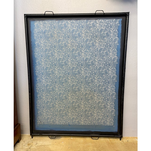 Repurposed as decorative wall decor or architectural screen, this screen-printing frame was traditionally used for...