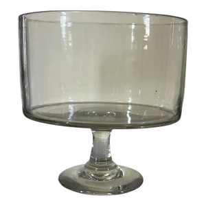 Antique 19th Century George III Anglo Irish Flint Glass Footed Trifle Dish or Serving Bowl