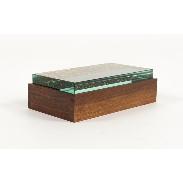 Mid-Century Modern Box in Wood and Art Glass by Erwin Burger for Fontana Arte, Italy, 1950s For Sale - Image 9 of 18
