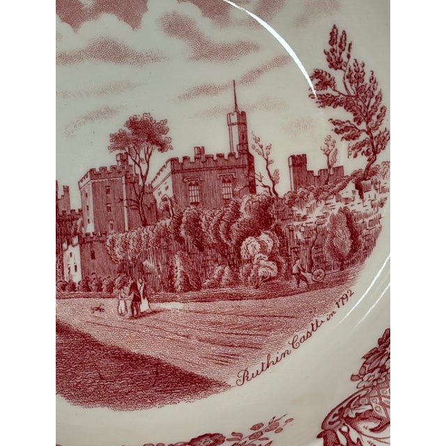 Johnson Brothers Old Britain Castles Red Earthenware Serving Bowl 9" Crown Stamp For Sale In New York - Image 6 of 9
