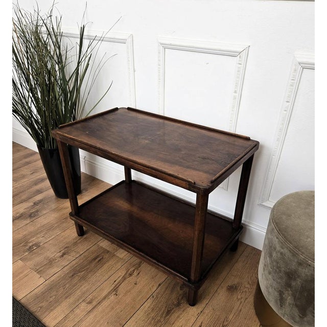 Brown Mid-Century Italian Art Deco Style Walnut Burl Dry Bar Table, 1940s For Sale - Image 8 of 9