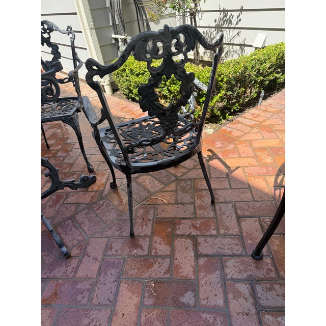 Mid 20th Century Molla Table Base and 4 Arm Chairs For Sale - Image 9 of 18