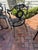 Vintage Hollywood Regency Molla Cast Alumunum Table Base and 4 Arm Chairs For Sale - Image 9 of 18