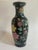 Ceramic Vintage Chinese Famille Noire Porcelain Baluster Vase 12.5" Tall For Sale - Image 7 of 10