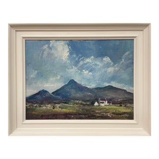 Denis Thornton, Original Post-War Oil Painting of Stormy Day in Kerry Ireland by Irish Artist, 1980 Circa For Sale