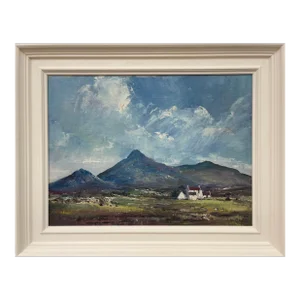 Denis Thornton, Original Post-War Oil Painting of Stormy Day in Kerry Ireland by Irish Artist, 1980 Circa