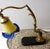 Antique Brass and Marble Pate De Verre Table Lamp, France, 1920s For Sale - Image 9 of 11