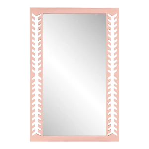 Fleur Home Audubon Spruce Rectangle Mirror in Salmon Berry, 30x40