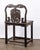 Beautiful 19th century Chinese carved hardwood hall chair featuring a marble inset seat, twin marble inset back panels,...