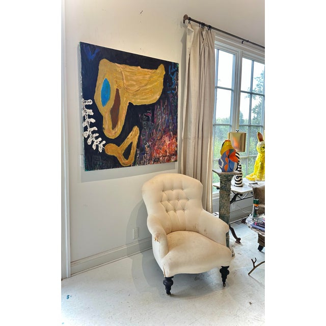 Wood Dramatic Modern Abstract Painting by Roderick Coles For Sale - Image 7 of 12