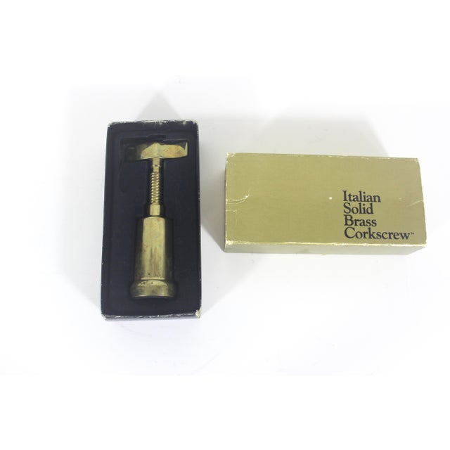 Vintage, Italian heavy, solid brass corkscrew. Perfect for the wine lover in your life or to style your bar cart. The...