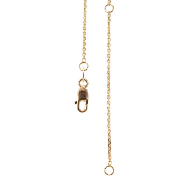 Early 21st Century Ladies 14k Yellow Gold 0.45ctw Round Diamond by the Yard Station Chain Necklace For Sale - Image 5 of 8