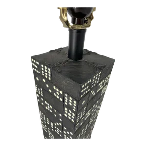Vintage Black Domino Table Lamp