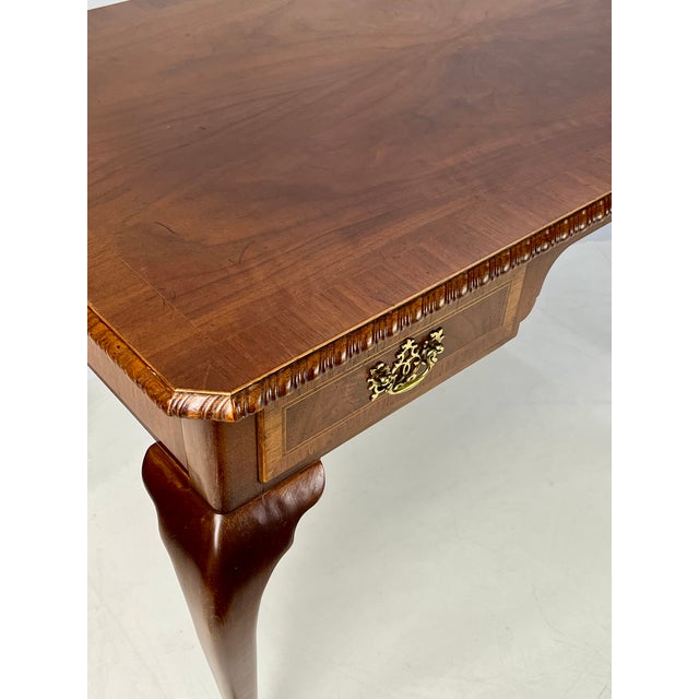 Late 20th Century Baker Furniture Chippendale Style Walnut Writing Desk For Sale - Image 12 of 18