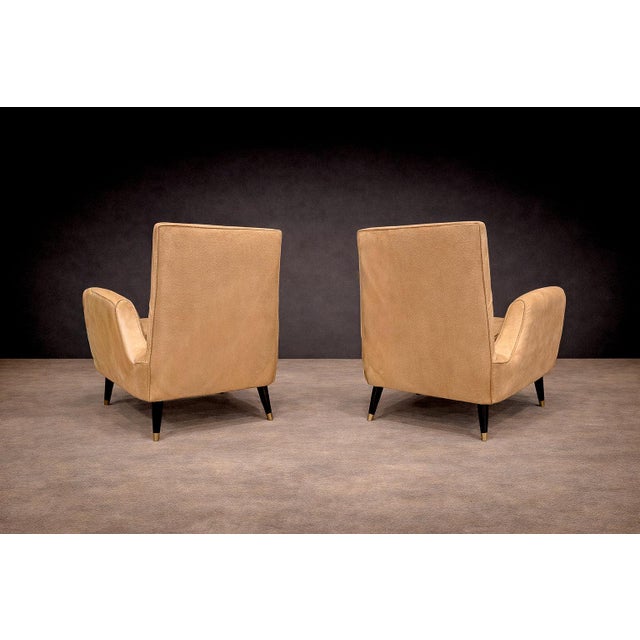 Armchairs in Hardwood & Suede, Giuseppe Scapinelli, 1950s - Lot 544A For Sale In New York - Image 6 of 11