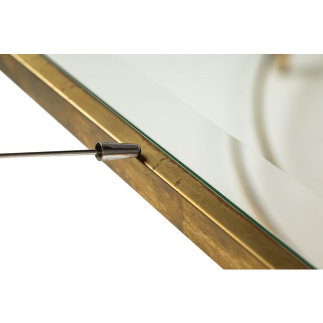 Mid-Century Modern Hollywood Regency End Table / Coffee Table in Brass W/ Glass Top After Maison Bagues, C. 1970's For Sale - Image 11 of 18