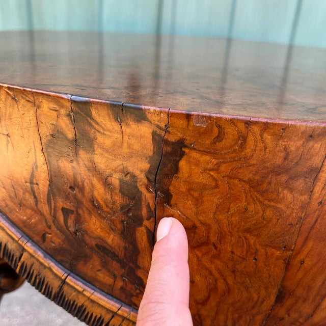 Late 20th Century Trouvailles Inc., Watertown, Mass. Tablecloth/Apron Edge Accent Table For Sale - Image 5 of 11