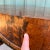 Late 20th Century Trouvailles Inc., Watertown, Mass. Tablecloth/Apron Edge Accent Table For Sale - Image 5 of 11