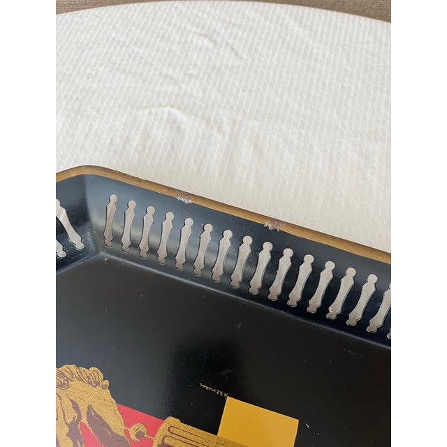 1960s 1960s Mid-Century Modern Metal Tole Large Decorative Tray For Sale - Image 5 of 8