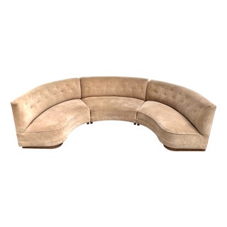 Semi-Circle Sofa, 1930s, Set of 3 For Sale