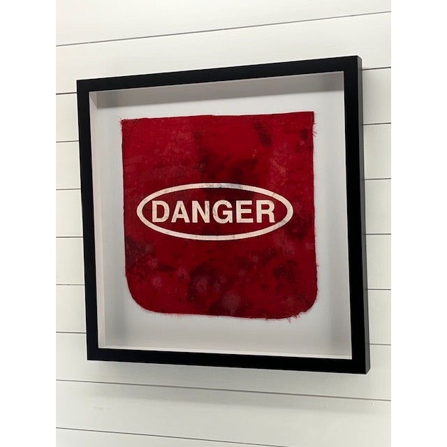 Vintage Danger Flag For Sale - Image 4 of 6