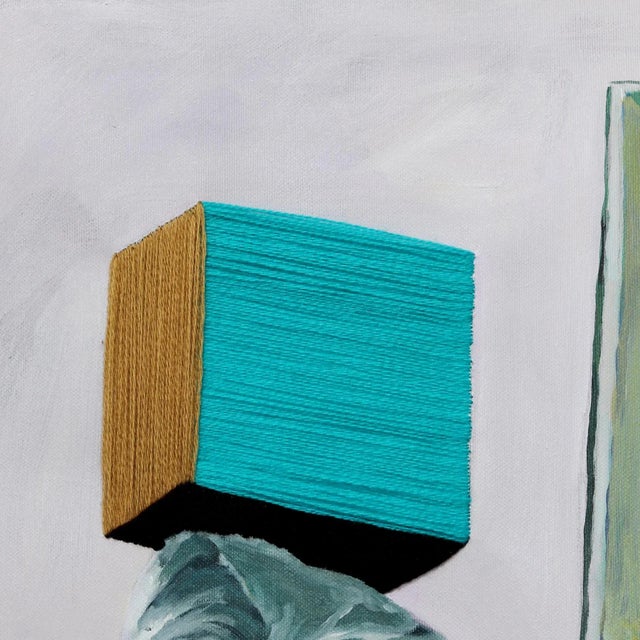 Iqi Qoror's surreal figurative paintings are arresting in their earthy palettes offset by pops of fluorescent textile...