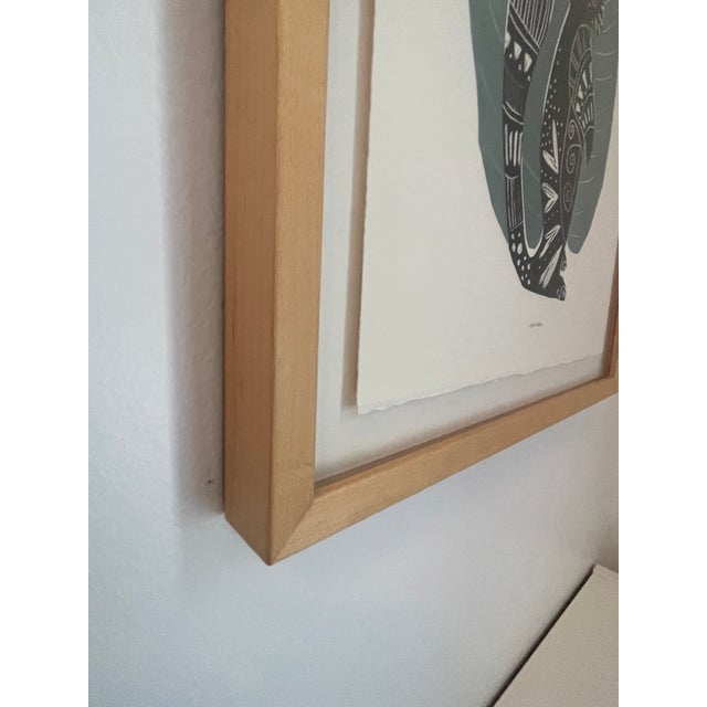 2010s Saskia Onvlee Signed Linocuts, Set of 4, Framed - Todos Santos, 2017 For Sale - Image 5 of 6