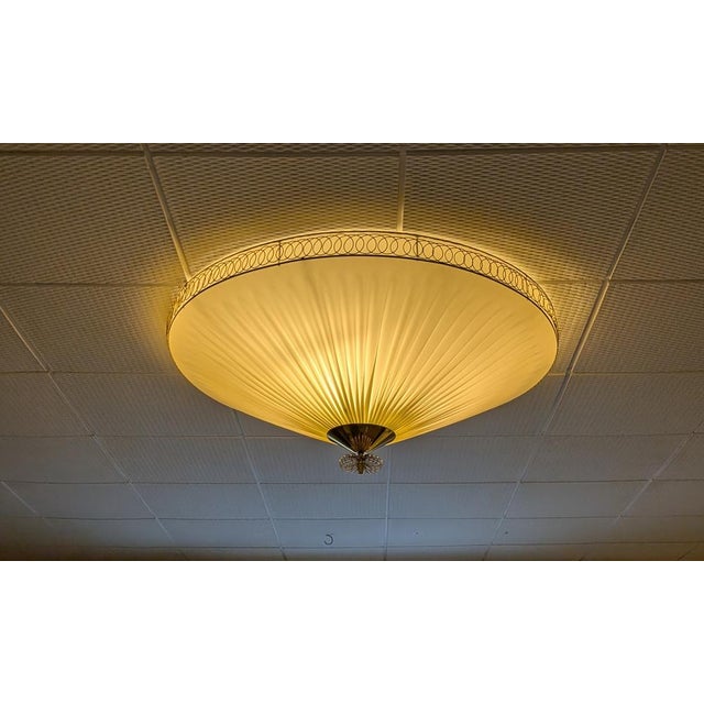 Large Vintage Finnish Flush Mount in the style of Paavo Tynell, 1950s For Sale - Image 10 of 17