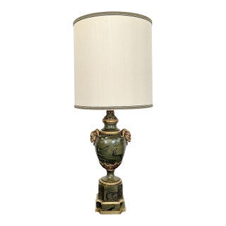 Neoclassical Ram’s Head Urn Table Lamp For Sale
