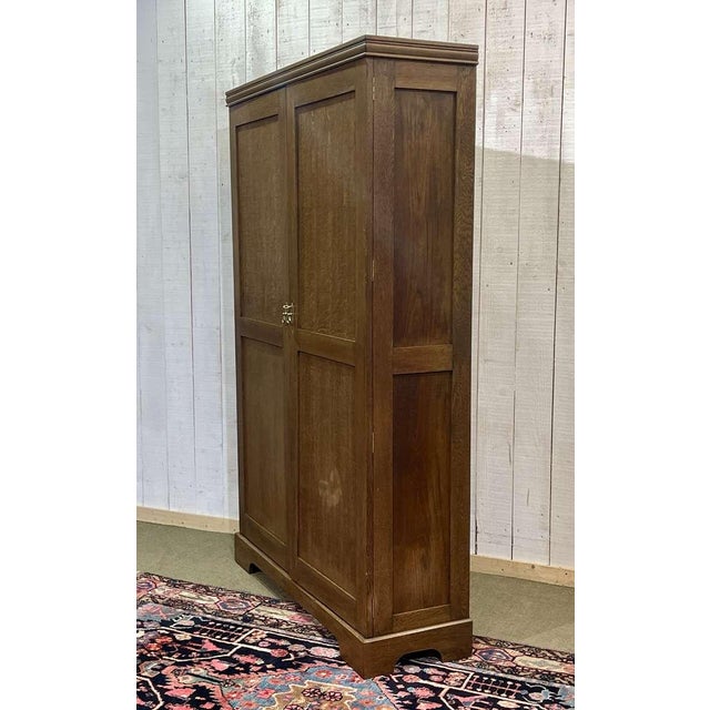 Early 20th Century English Oak Wardrobe For Sale - Image 12 of 18