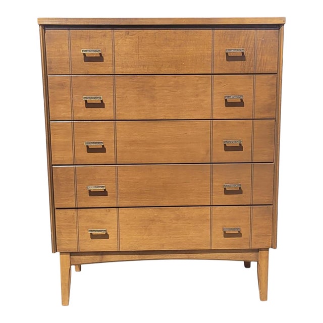 Mid Century Modern Tall Chest of Drawers For Sale