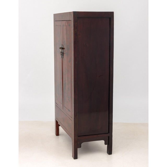Late 20th Century Chinese Red Lacquered Cabinet For Sale - Image 5 of 10