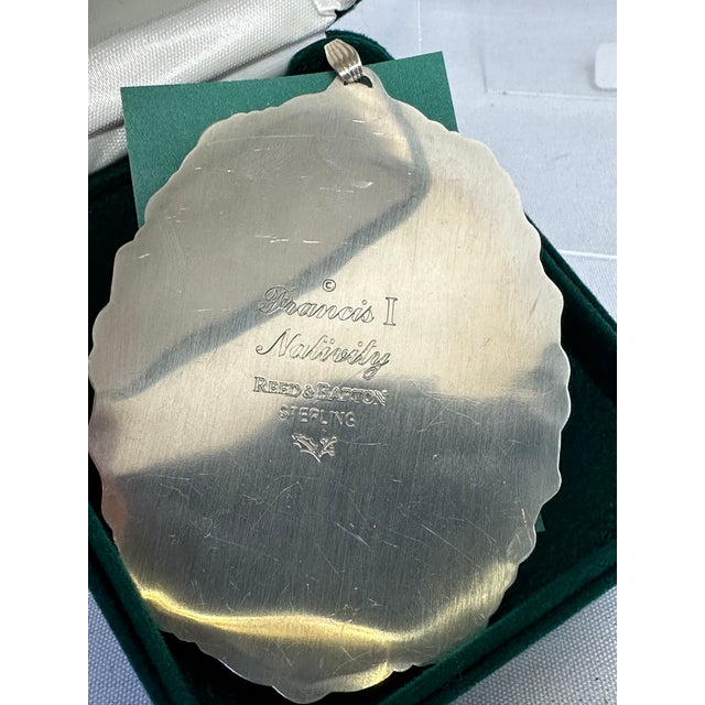 Reed & Barton Sterling Christmas Ornament by Reed & Barton, Francis 1 Nativity Shepherd, 1998 For Sale - Image 4 of 5