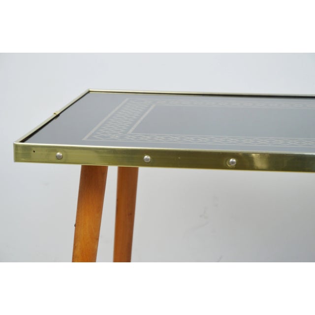 Vintage Side Table in Wood and Glass, 1970s For Sale - Image 9 of 13