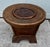 Vintage Wicker/Rattan Round Table W/Removable Top & Carved Wood Base For Sale - Image 10 of 10