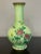 Asian Antique Lime-Green Ground Famille Rose 'Bird and Flower' Vase For Sale - Image 3 of 9