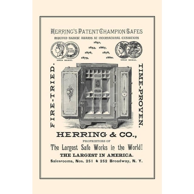 Late 19th Century 1870s Herring and Co Dexter Combination Safe Panel For Sale - Image 5 of 7