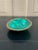 Metal Vintage Malachite Brass Rimmed Bowl For Sale - Image 7 of 8