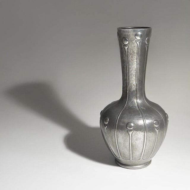 Art Deco Pewter Vase by Bellotti, 1920s For Sale - Image 6 of 13
