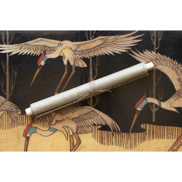 "Peony Flower and Butterflies" by Kawabata Gyokusho, Meiji Era Japanese Silk Scroll Painting For Sale - Image 13 of 16