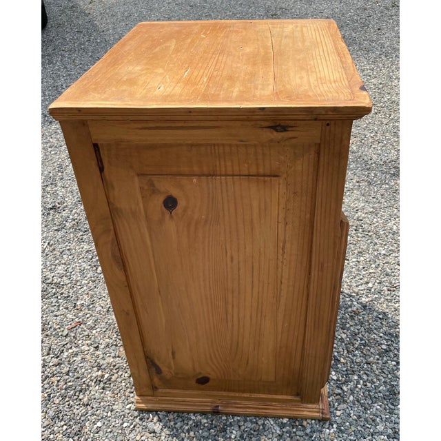 Vintage Rustic Pine Bedside Table Chairish