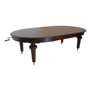 Mid 19th-Century English Mahogany Banquet Table For Sale