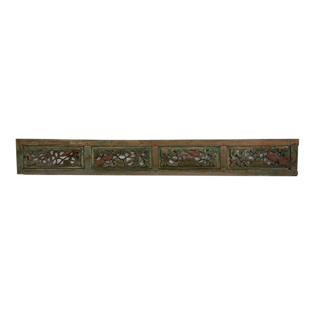Ancient Finely Carved Emerald Green Panel For Sale